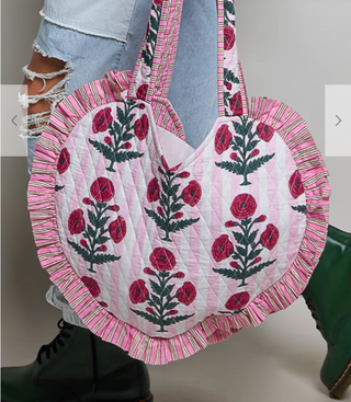 The Heart Quilted Bag - PINK