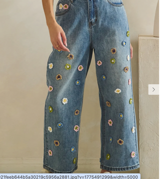 The Coastal Cafe Floral Jeans