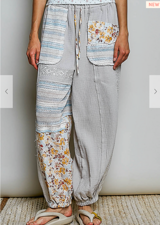 The Beach Breeze Joggers - GREY/BLUE