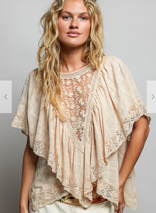 The Ocean Mist Blouse - TAUPE