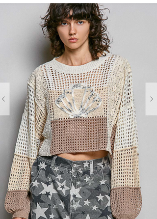 The Shell Hunting Sweater - TAUPE