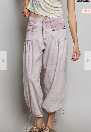 The Beach Washed Lotus Pants - BLUSH