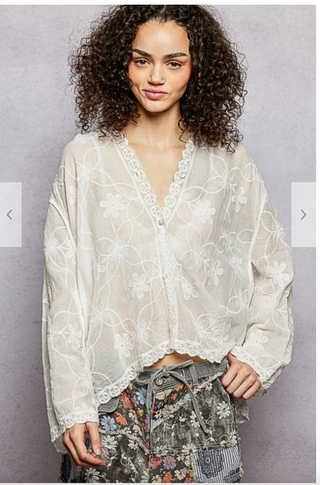 The Cinnamon Eyelet Top