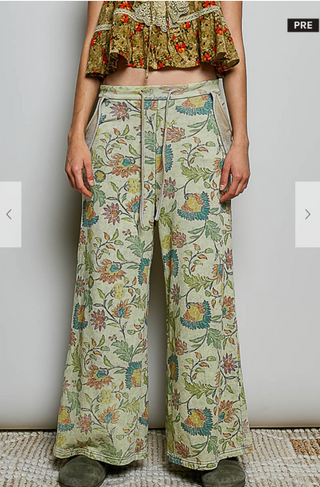 The Up The Vine Wide Pants - SAGE PREORDER 2 WEEK