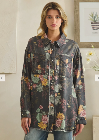 The Maple Meadow Floral Shacket