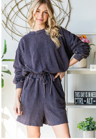 The Best Of Fall Romper - NAVY