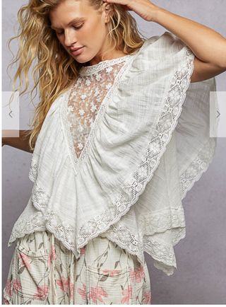 The Ocean Mist Blouse - WHITE