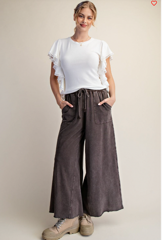 The Party Wave Wide Leg Pants - CHOCOLATE BROWN