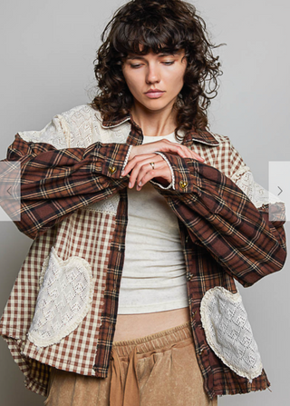 The Hearts By The Coast Flannel - MOCHA