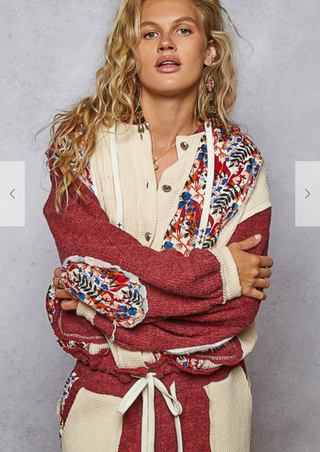 The June Jacket - BURGUNDY FLORAL