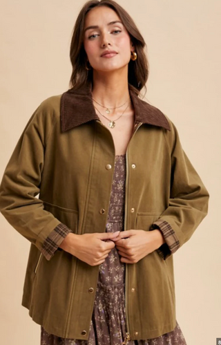 Cotton Barn Jacket - Olive