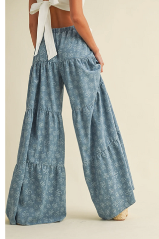 Wanderflower Tiered Jeans