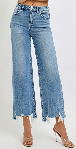 High Rise Crop Risen Jeans