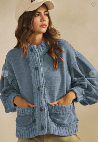 The Hamptons Cardigan - BLUE