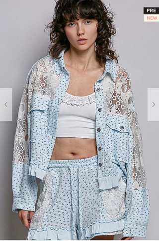 The Floral Dreams Jacket - BLUE