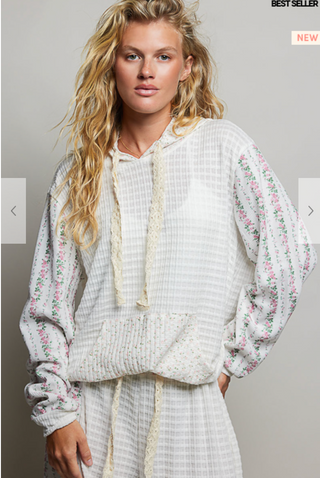 The Saltwater Petal Hoodie - IVORY MULTI