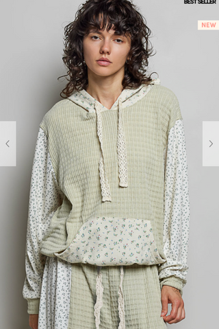 The Saltwater Petal Hoodie - SAGE