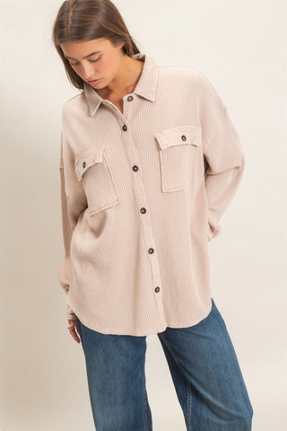 The Going Out Waffle Button Downs (ALL COLORS)