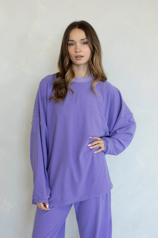 THINGS IN BETWEEN - LEVI TOP -  TBT14182  - PURPLE PREORDER BEG OF OCT