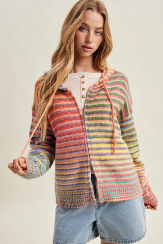 The Sugar Rush Striped Zip - Sky/Purple