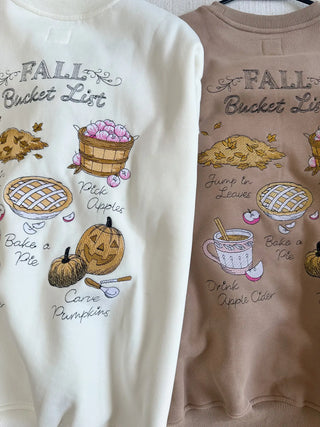 The Fall Bucketlist Pullover - CREAM