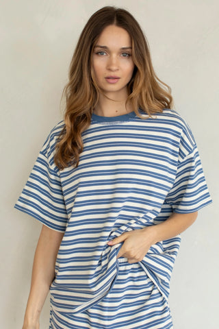 THINGS IN BETWEEN - MARINA TOP - TBT14413 - DUSTY BLUE