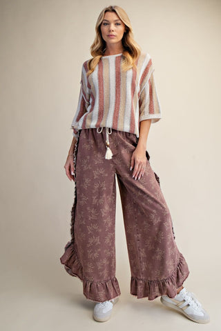 The Autumn Garden Plaza Pants - MULBERRY