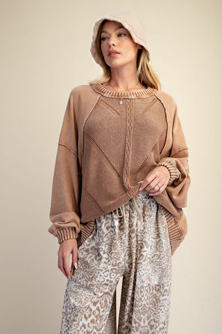 The Collins Knit Pullover - MOCHA PREORDER 1 WEEK