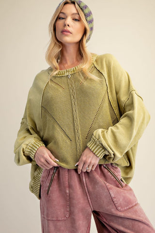 The Collins Knit Pullover - MATCHA