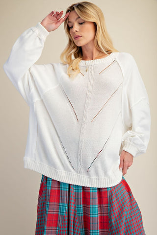 The Collins Knit Pullover - WHITE PREORDER 1 WEEK