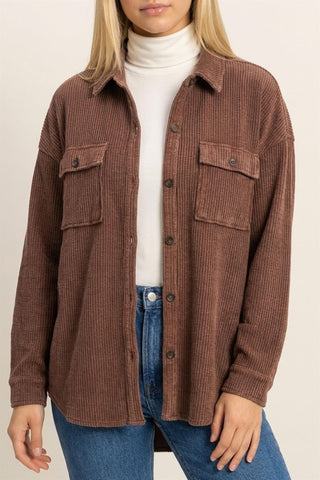 The Going Out Waffle Button Downs (ALL COLORS)