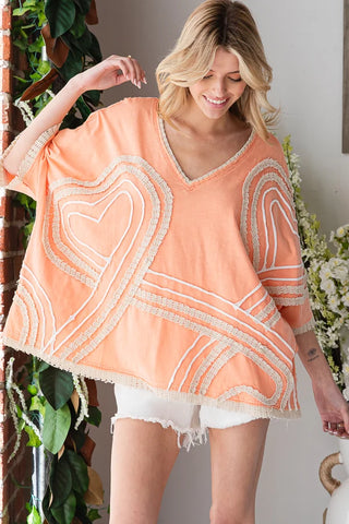 oli and Hali heart top