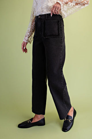 The Remie Pants - BLACK DENIM